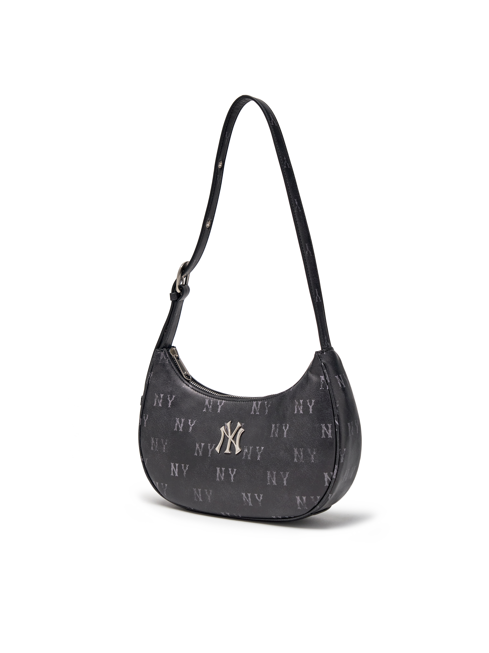 MLB Korea Classic Monogram Vintage PU Hobo Bag