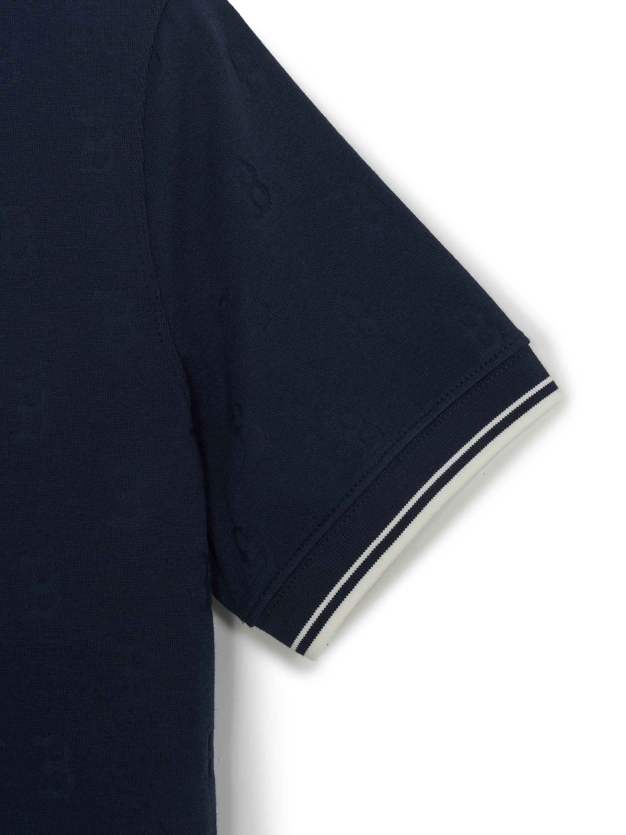 MLB Korea Women's Classic Monogram Tone-on-Tone Jacquard Collar Ops