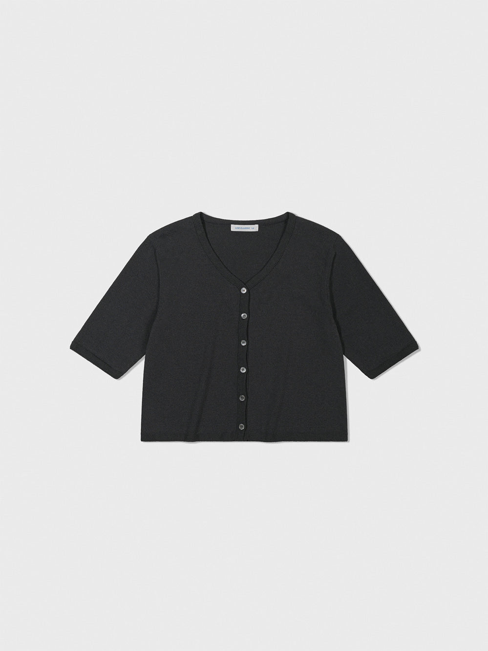 Low Classic Half Sleeve Cardigan Charcoal