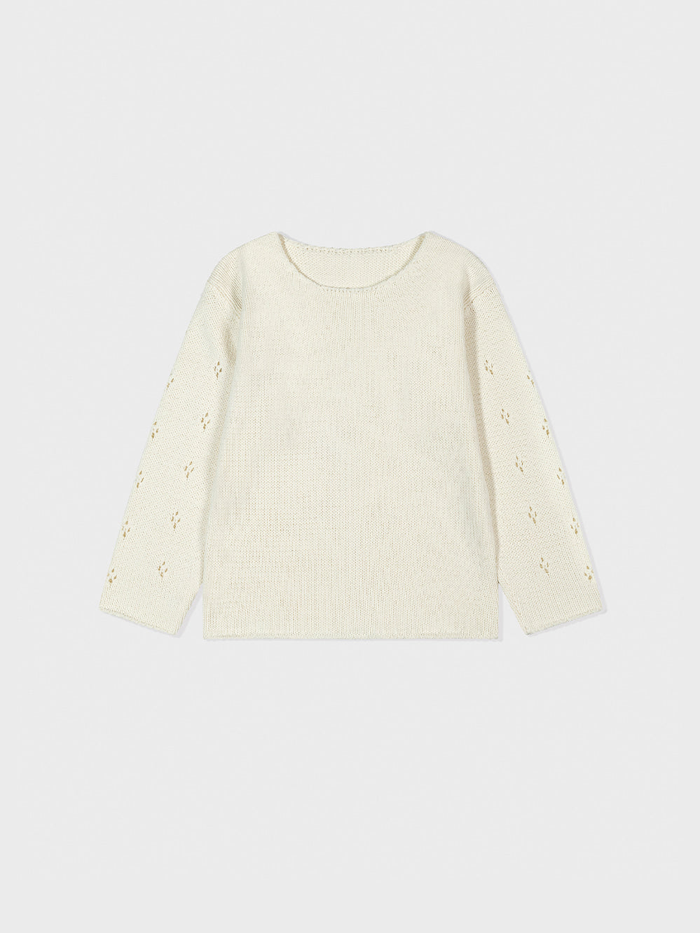 Low Classic Pointelle Sweater Ivory