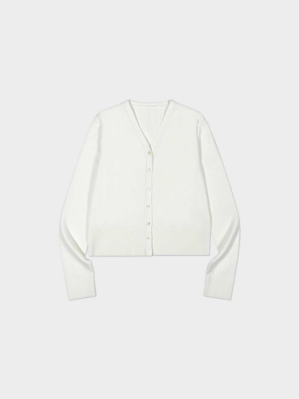 Low Classic Viscose Cardigan Off White