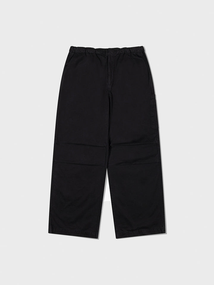 Low Classic Washed Cotton Cargo Pants Black