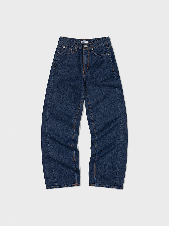 Low Classic Wide-Leg Jeans - Dark Blue