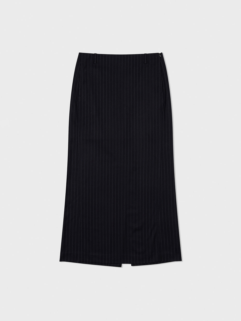 Low Classic Relaxed Slit Long Skirt Navy Stripe