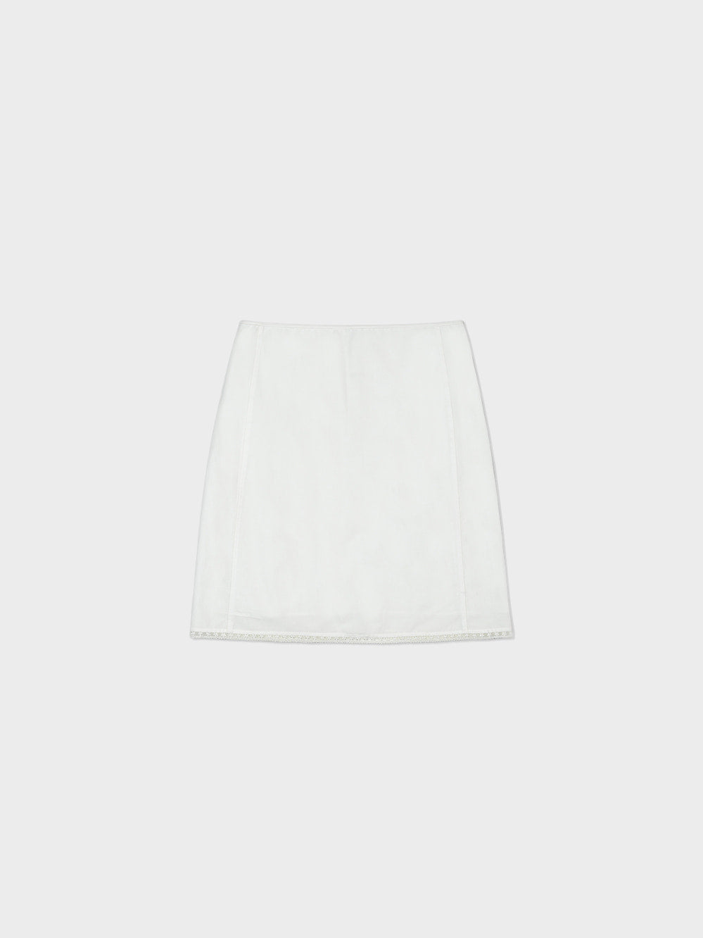 Low Classic Lace Midi Skirt White