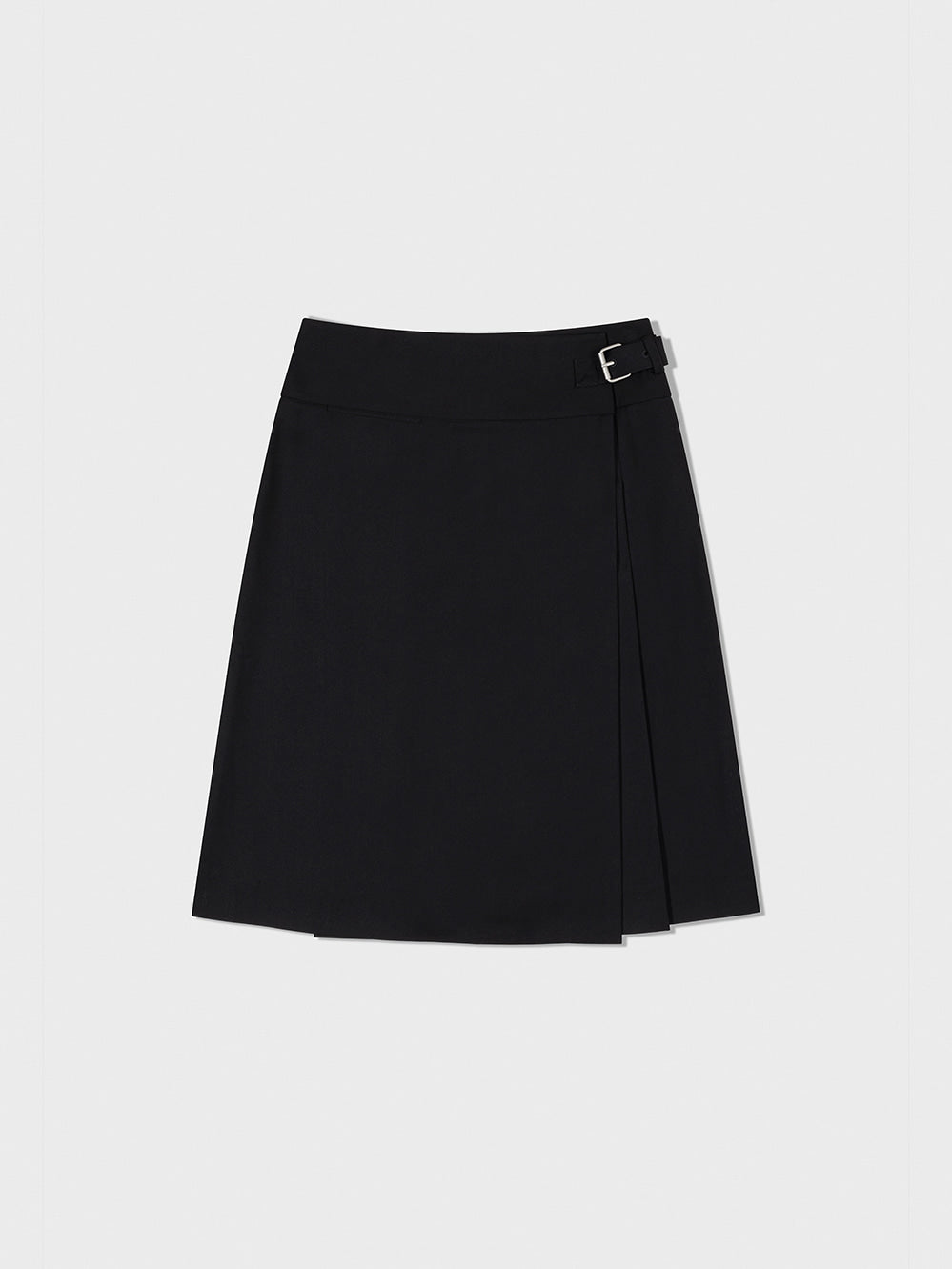 [Low Classic] Pleats Wrap Skirt_Black