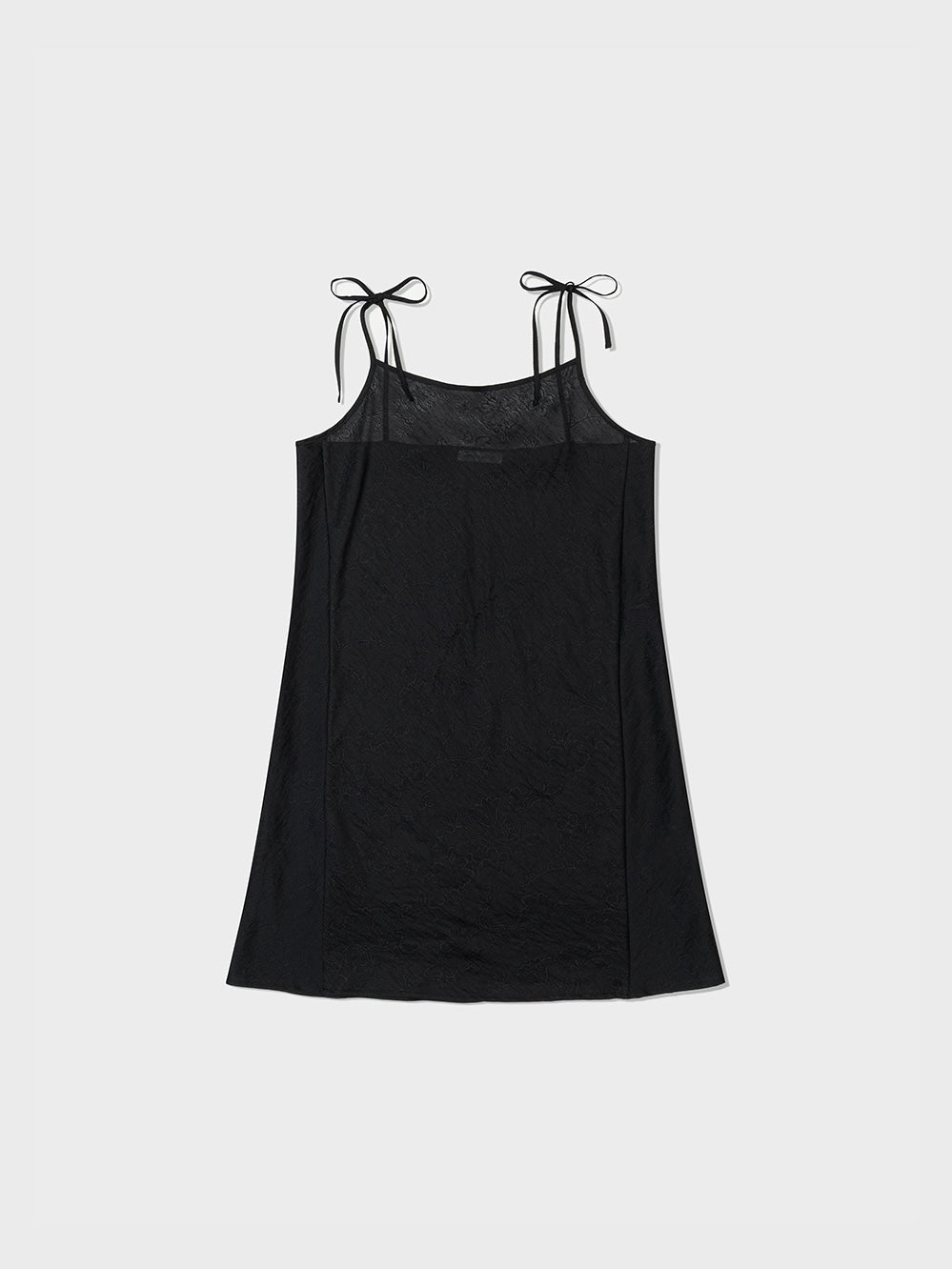 Low Classic Silky Floral Layered Dress Black