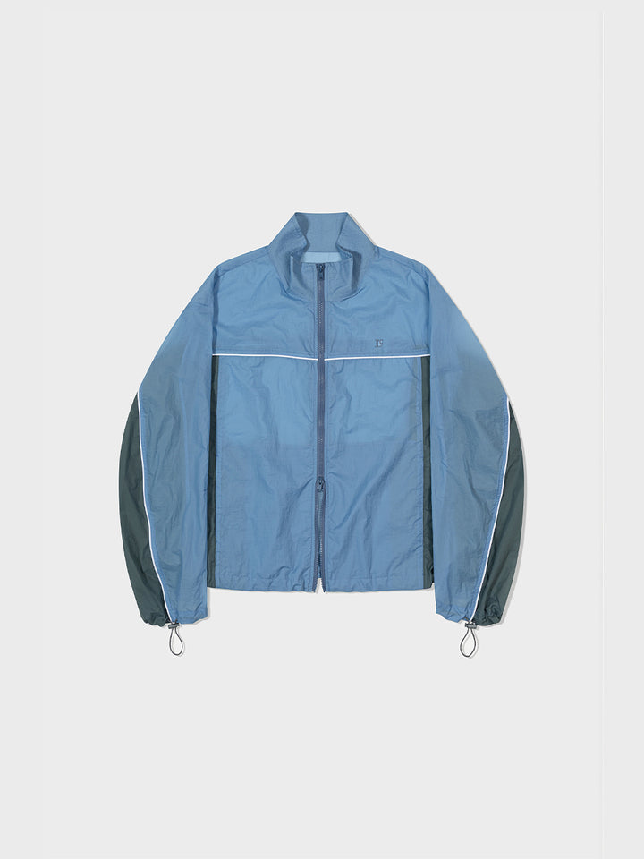 Low Classic Trimming Nylon Jacket Blue