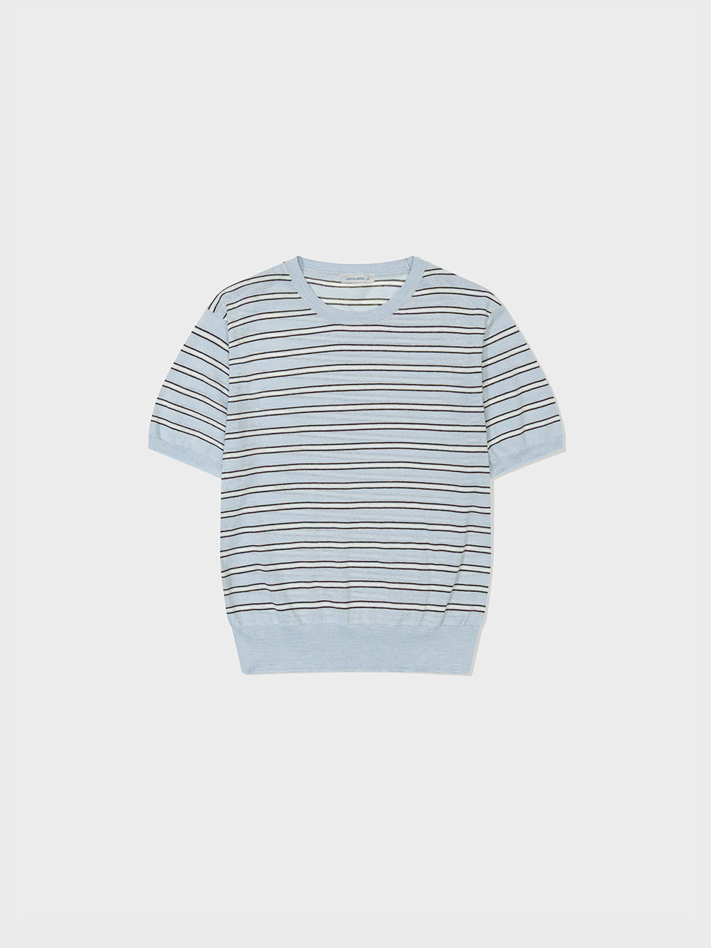 Low Classic Striped Crewneck Knit Tee Blue