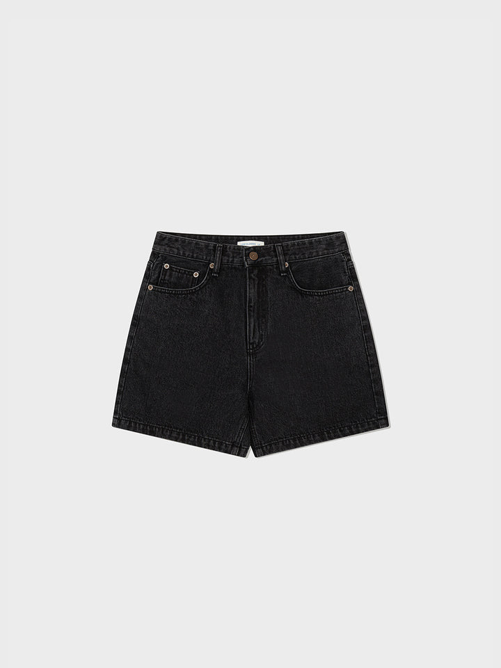 Low Classic Classic Denim Shorts Washed Black