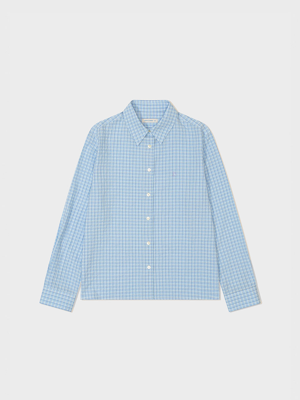 Low Classic Lc Checked Regular-Fit Shirt Soft Blue