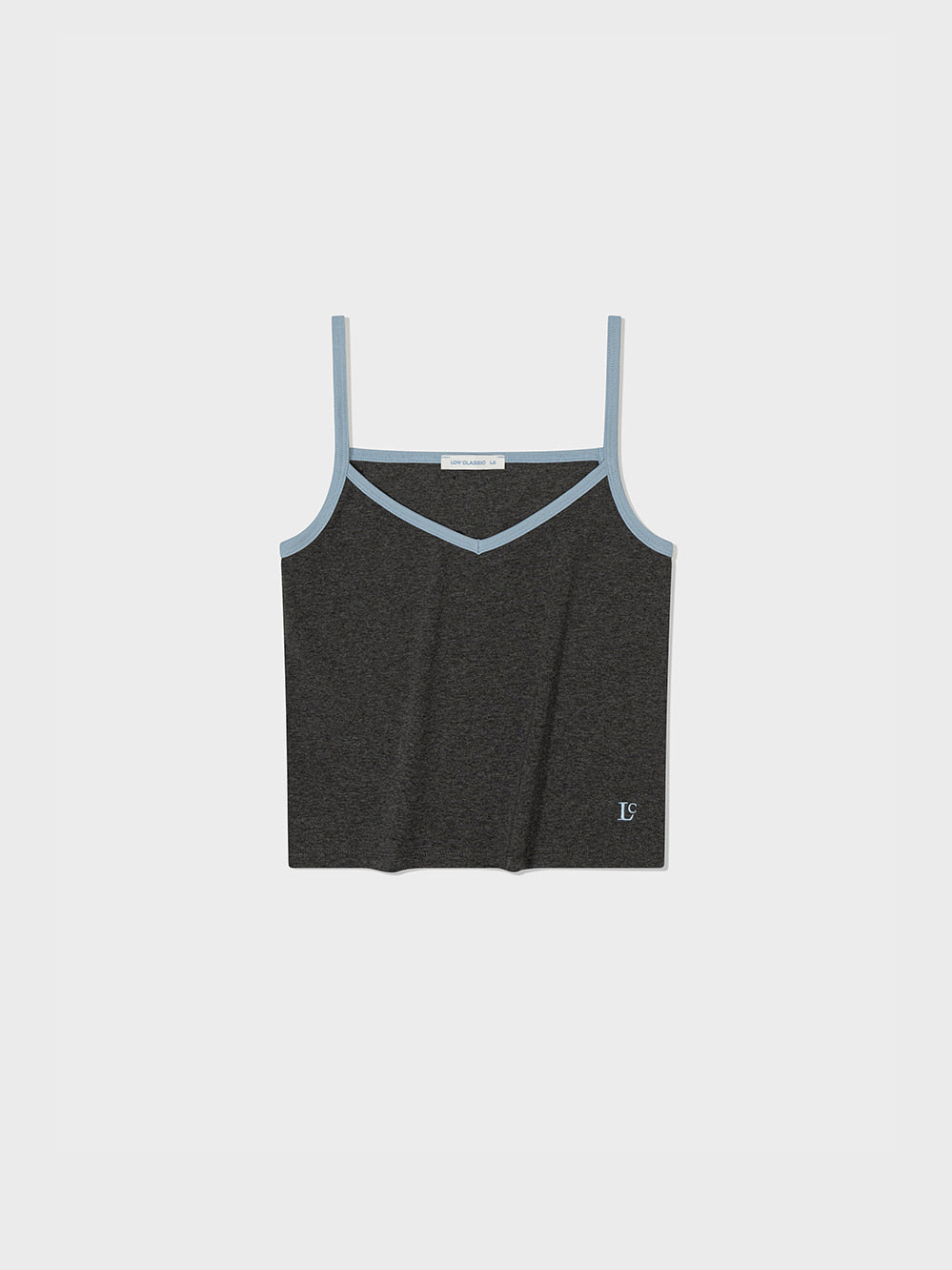 [Low Classic] Organic Silket Camisole_Charcoal