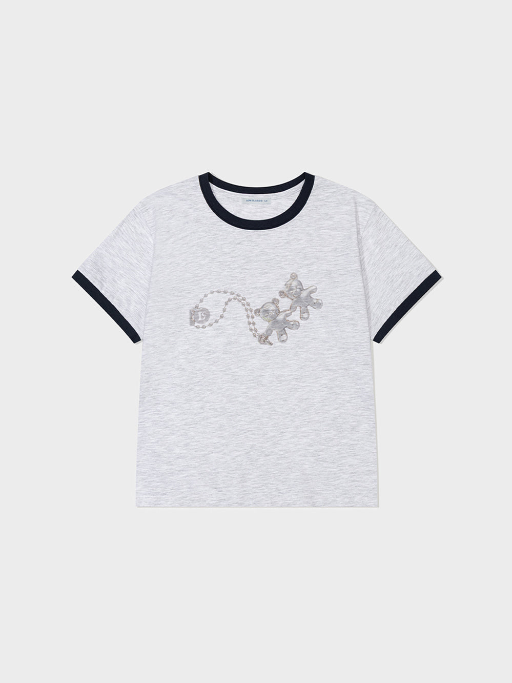 [Low Classic] Teddy Buddy T-Shirt_Light Melange Grey