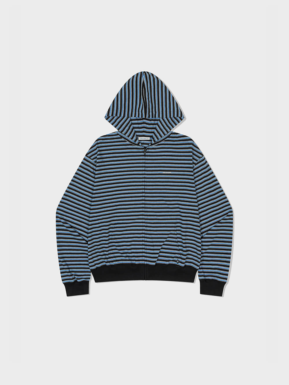 Low Classic Lc Striped Zip-Up Hoodie Black Stripe