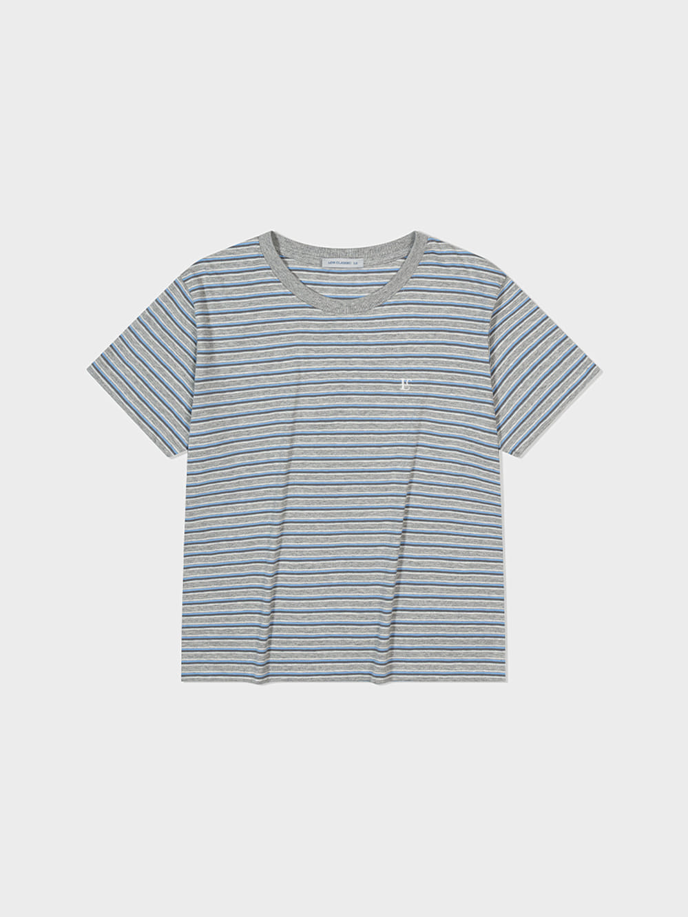 Low Classic Lc Striped Mini T-Shirt Melange Grey