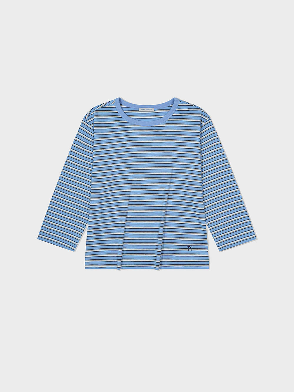 Low Classic Lc Striped 3/4 T-Shirt Baby Blue