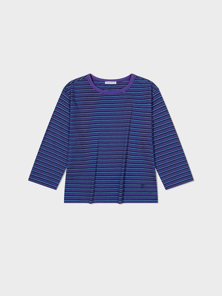 Low Classic Lc Striped 3/4 T-Shirt Purple