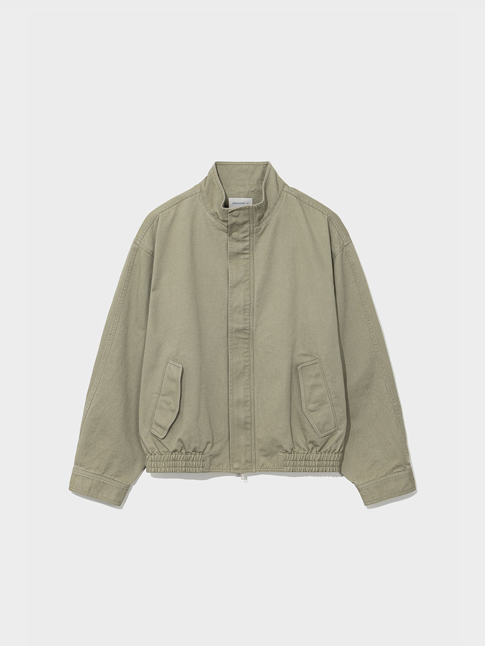 Low Classic Washed Cotton Jumper Khaki Beige