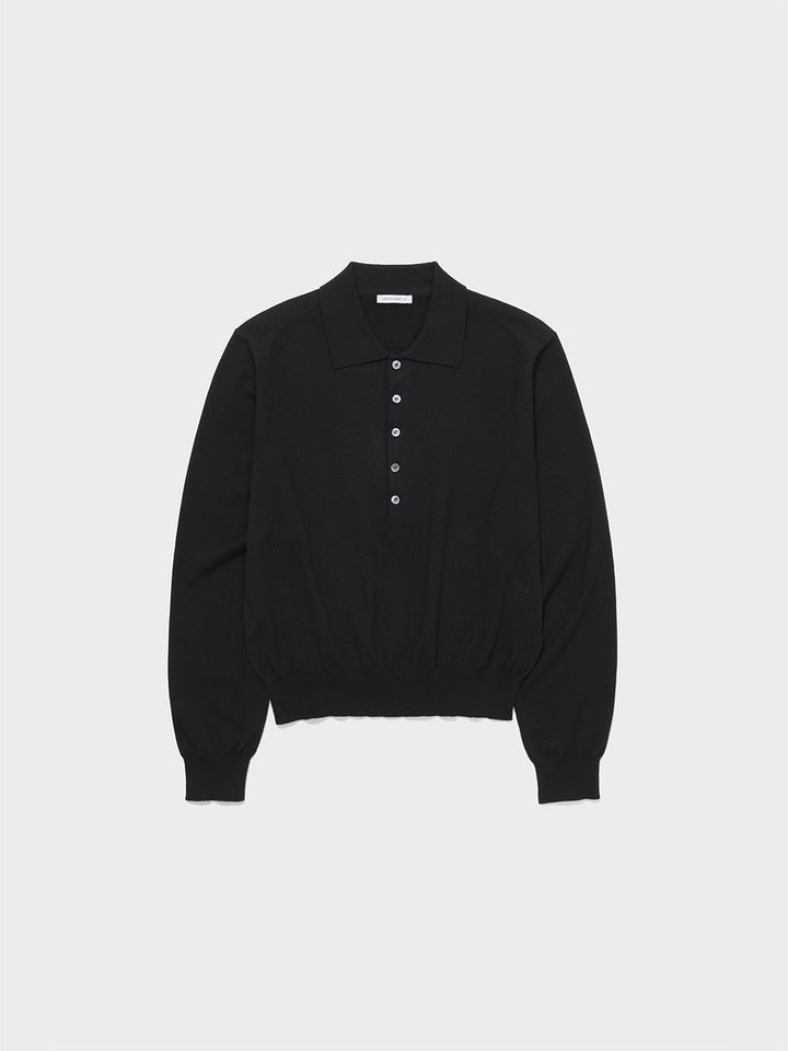 Low Classic Polo Sweater Black