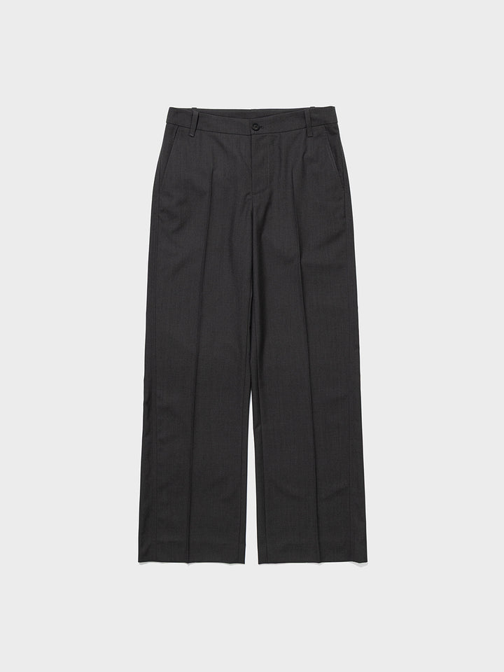 Low Classic Low Rise Straight-Fit Slacks Charcoal