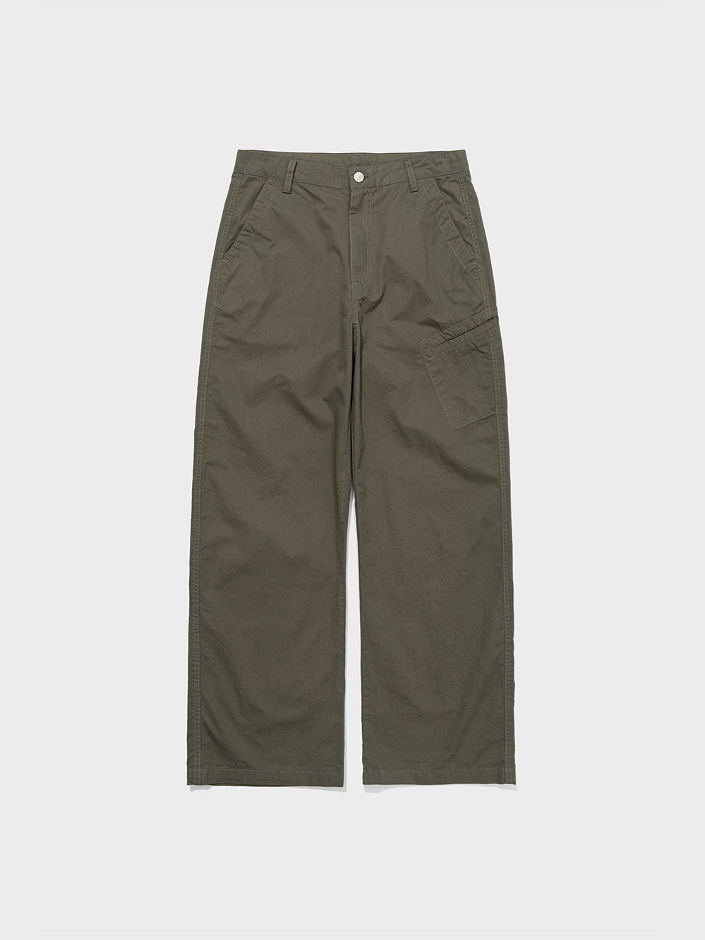 Low Classic Washed Cotton Pocket Pants Olive Khaki