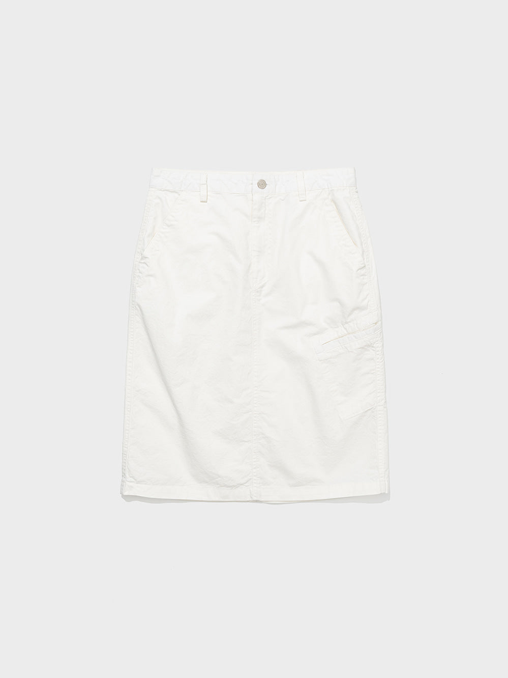 Low Classic Washed Cotton Pocket Skirt White