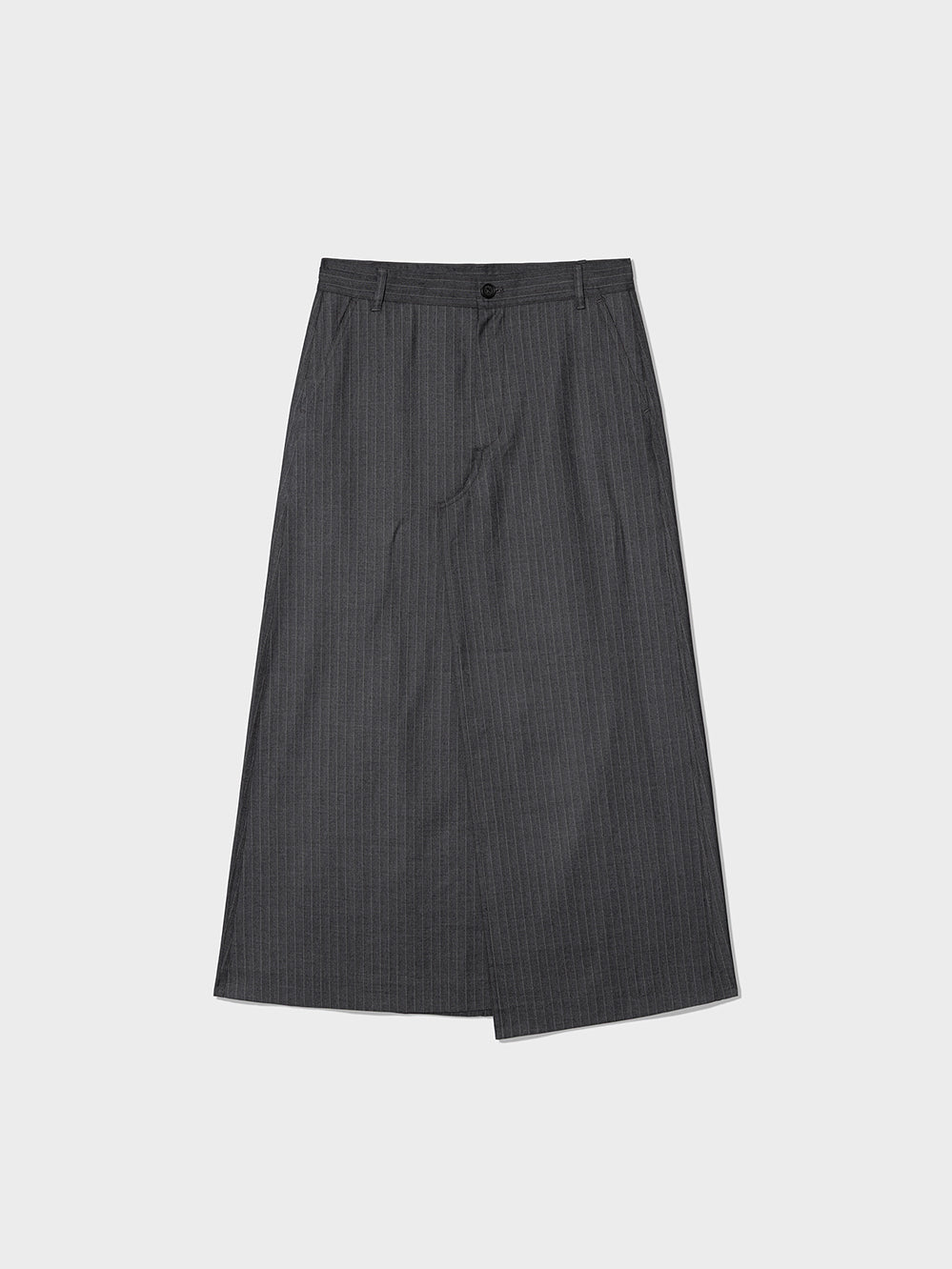 Low Classic Striped Maxi Skirts Charcoal
