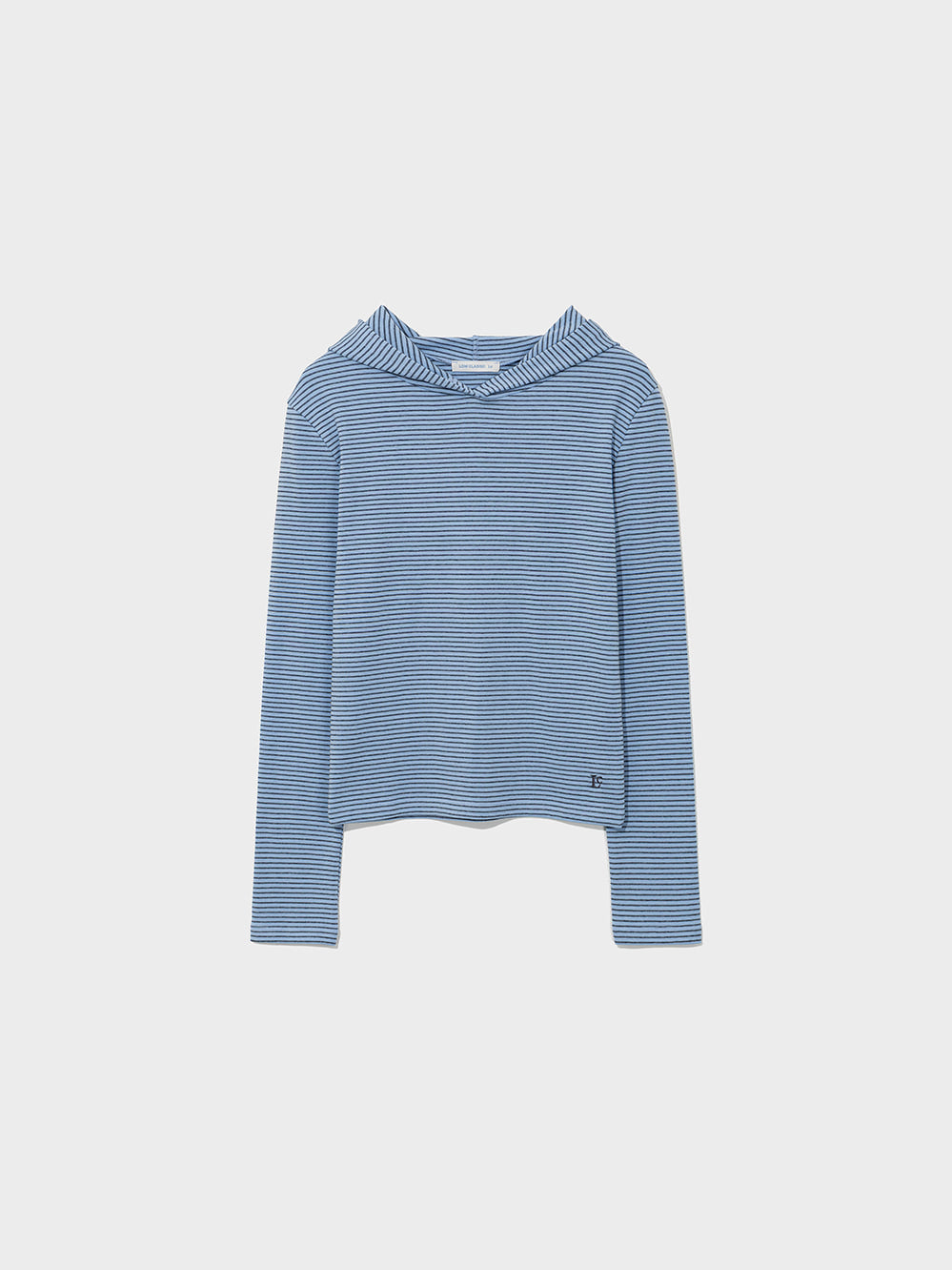 [Low Classic] Lc Striped Hoodie Tee_Blue