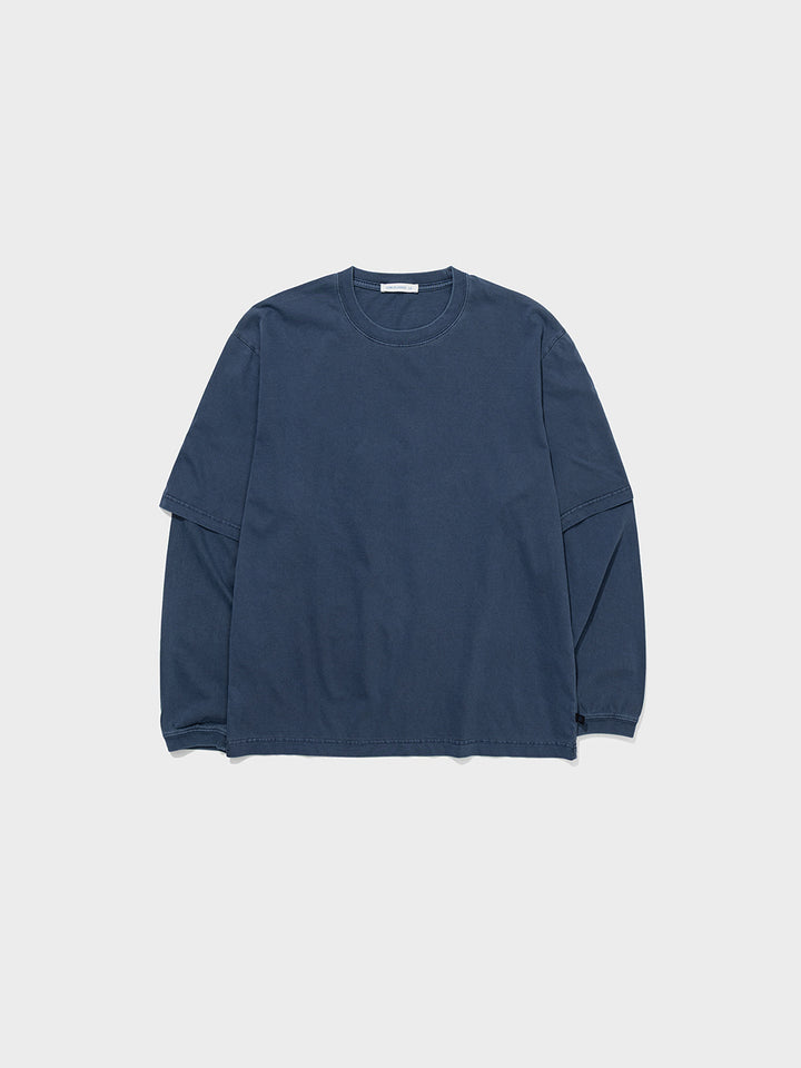 Low Classic Oversized Lc Layered Tee - Dusty Blue