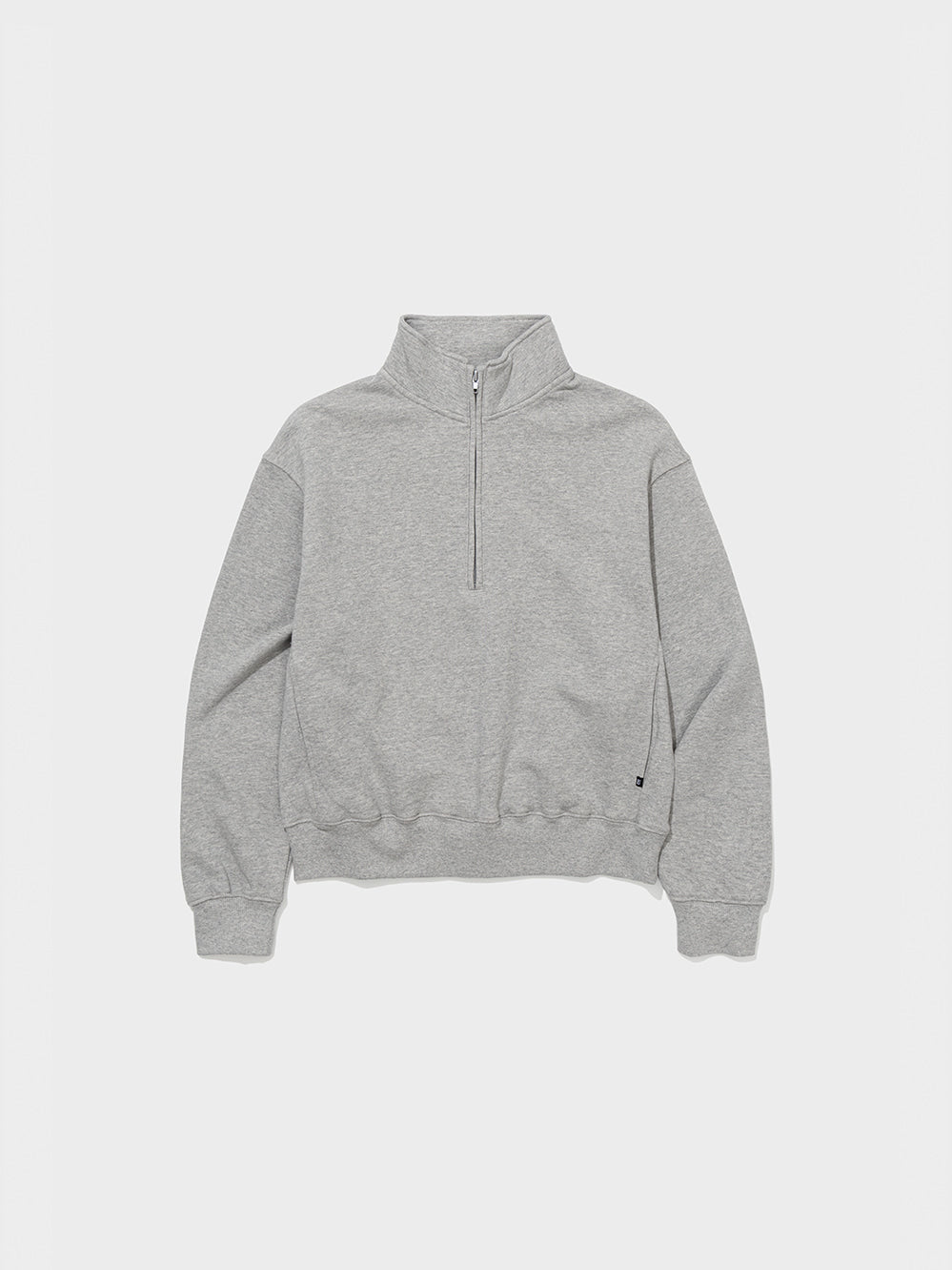 Low Classic Lc Sweat Half Zip-Up Melange Grey