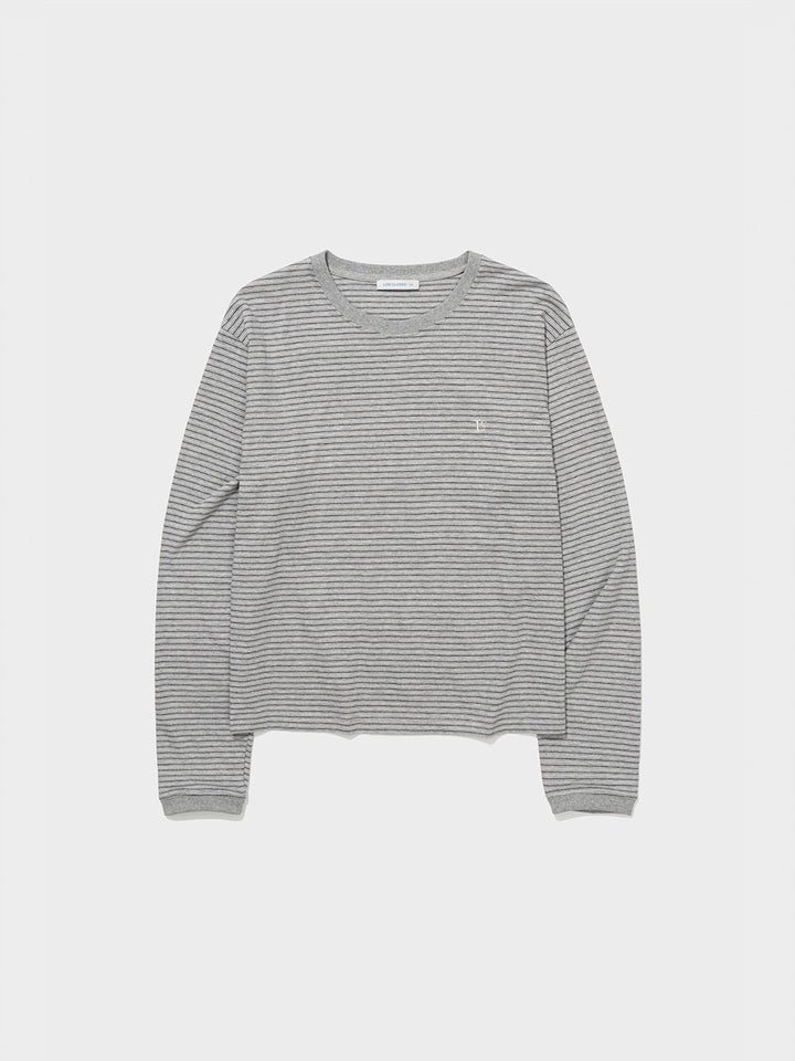 Low Classic Striped Regular-Fit Tee Grey - Low Classic