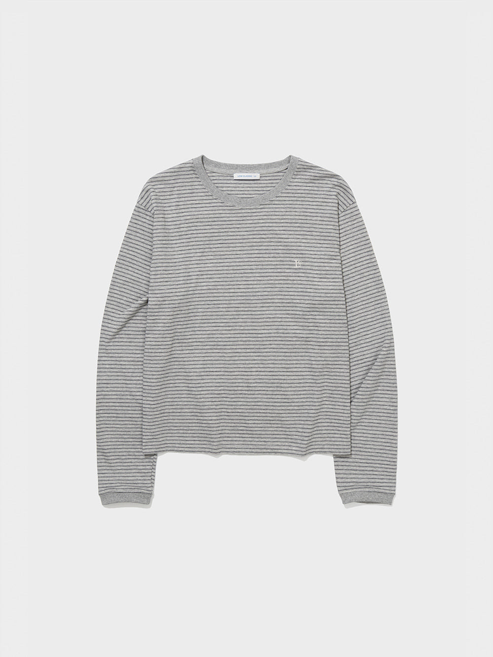 Low Classic Striped Regular-Fit Tee Grey