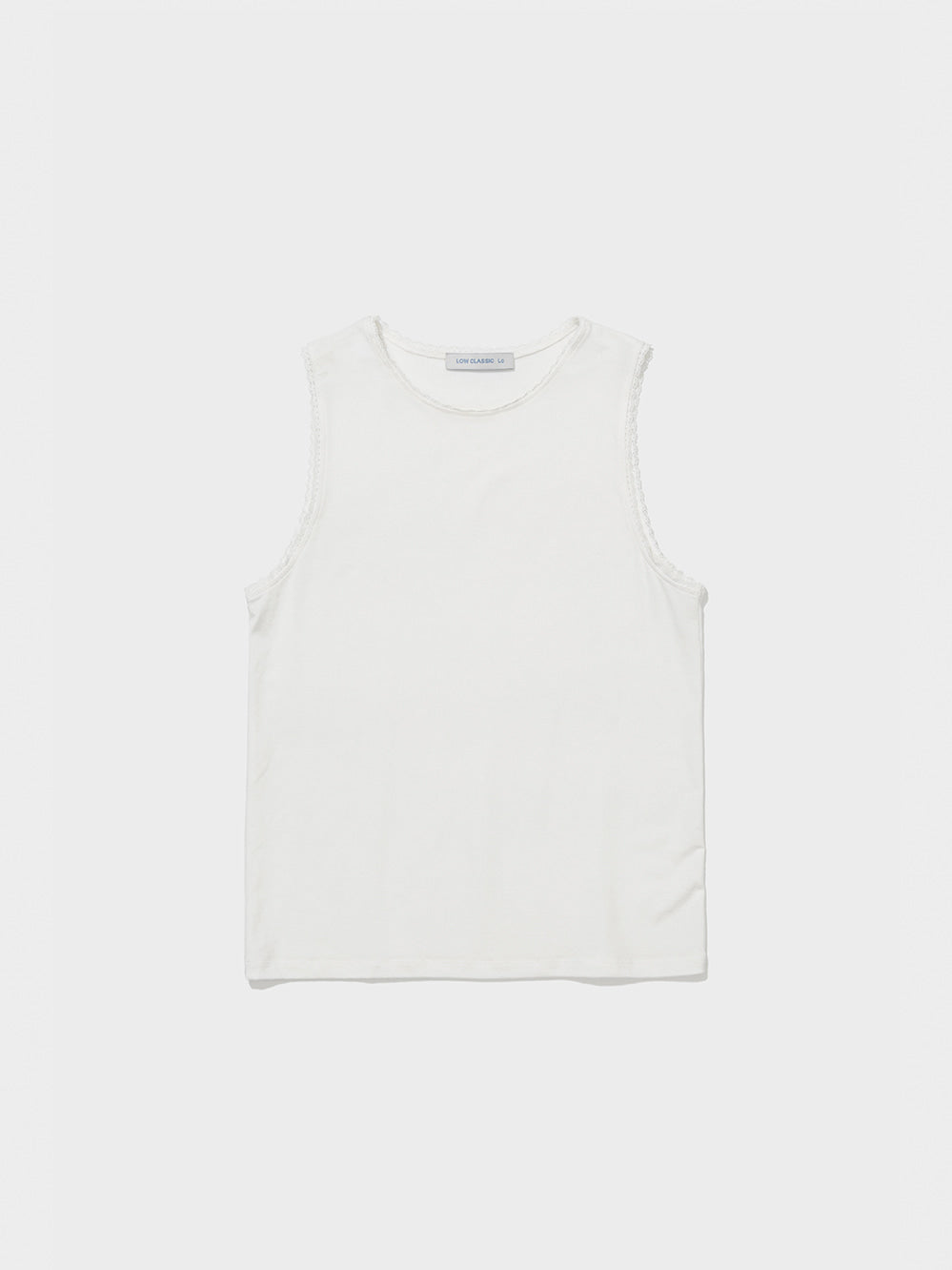 Low Classic Lace Sleeveless Top Ivory