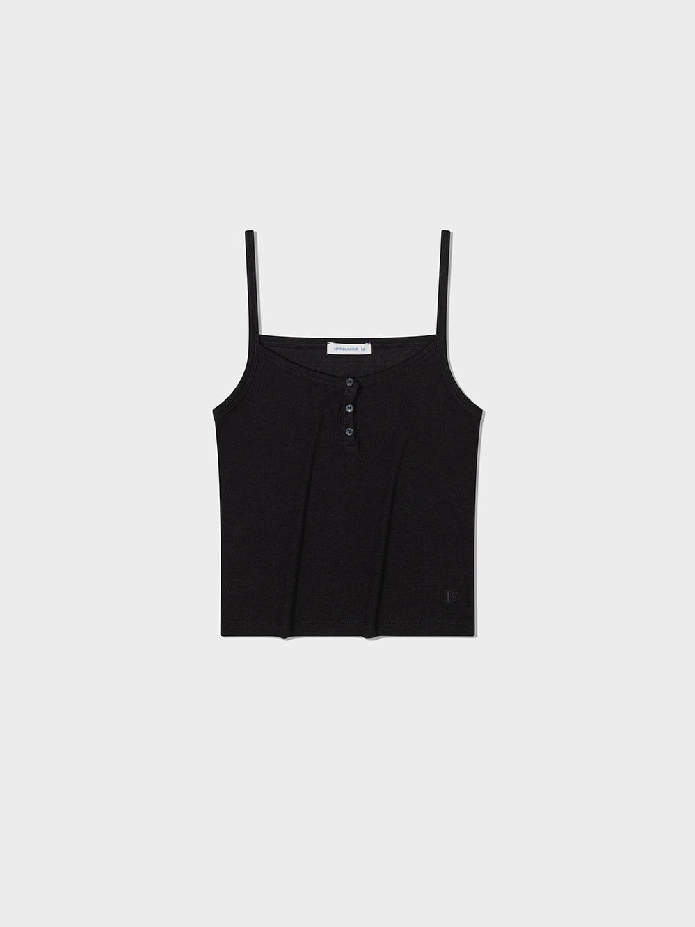 Low Classic Henley Neck Camisole Black