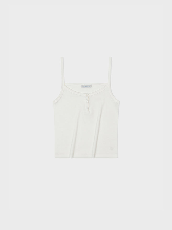 Low Classic Henley Neck Camisole Off White