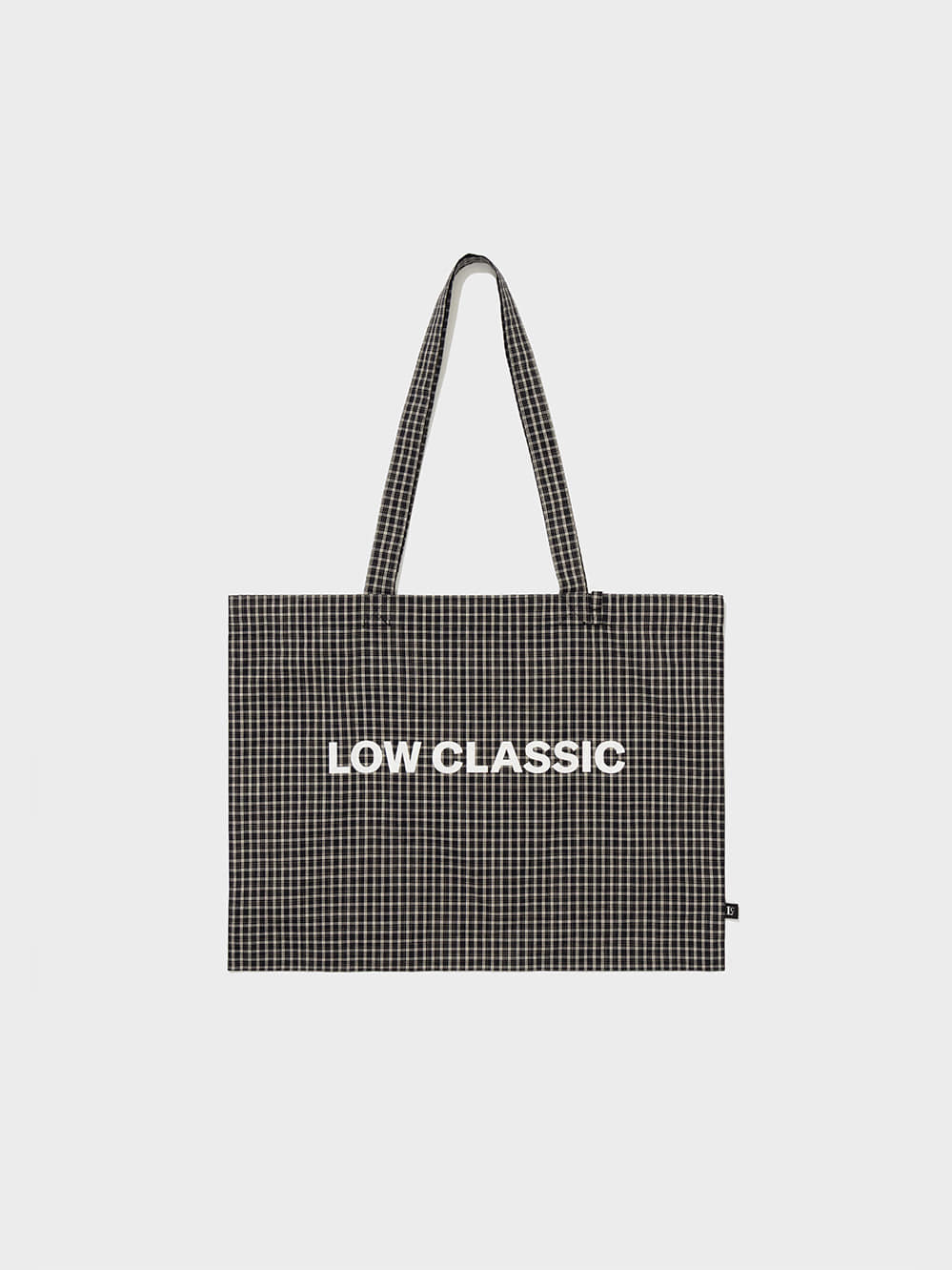 Low Classic Lc Checked Logo Midi Bag Black
