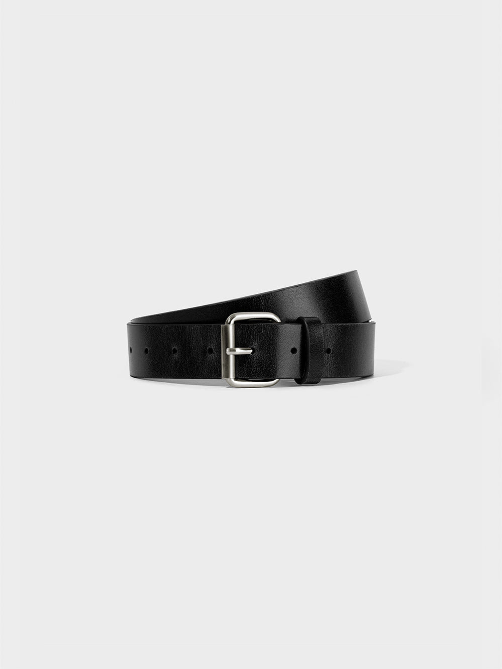 Low Classic Leather Belt Black