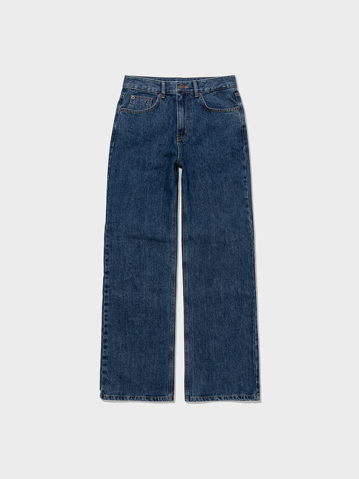 Low Classic Pocket Wide-Leg Jeans Indigo Blue - Low Classic