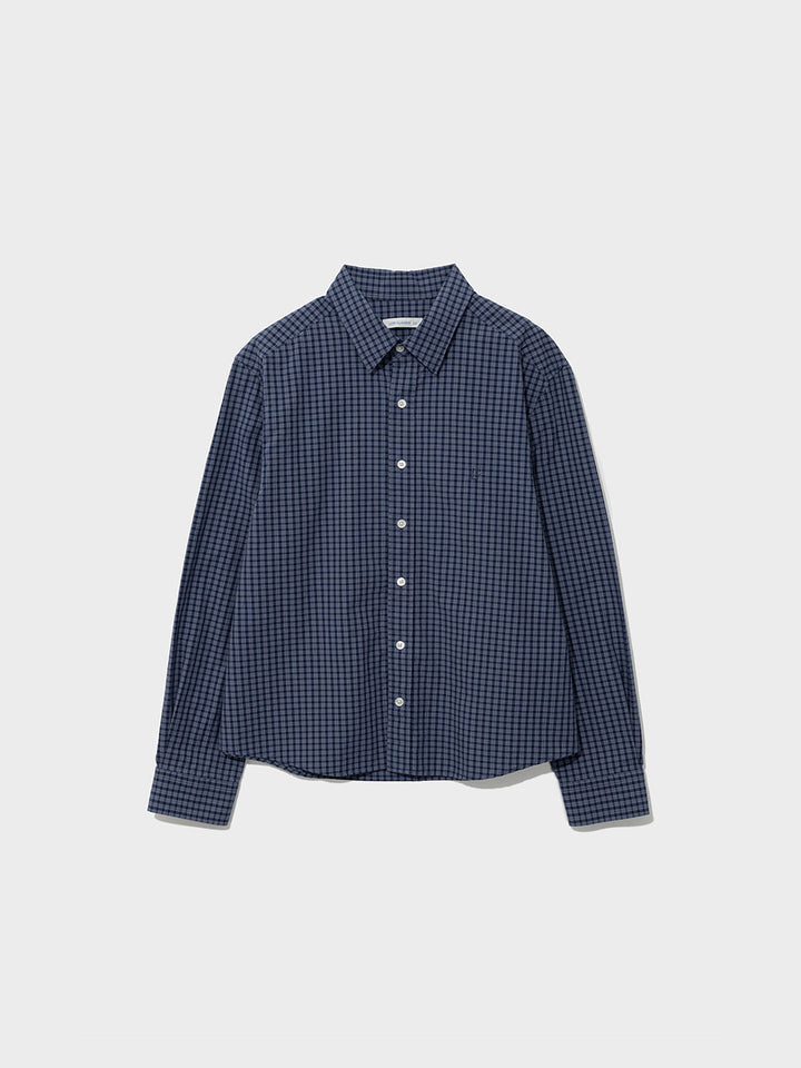 Low Classic Regular-Fit Lc Checked Shirt Navy - Low Classic