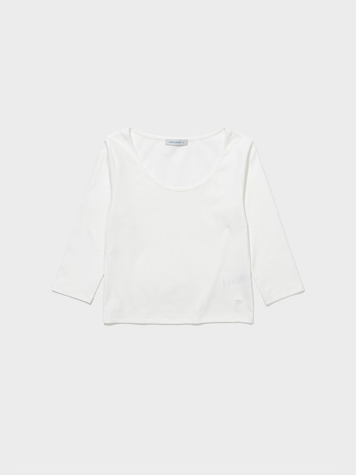 Low Classic Lc Silket 3/4 Baby Tee Ivory