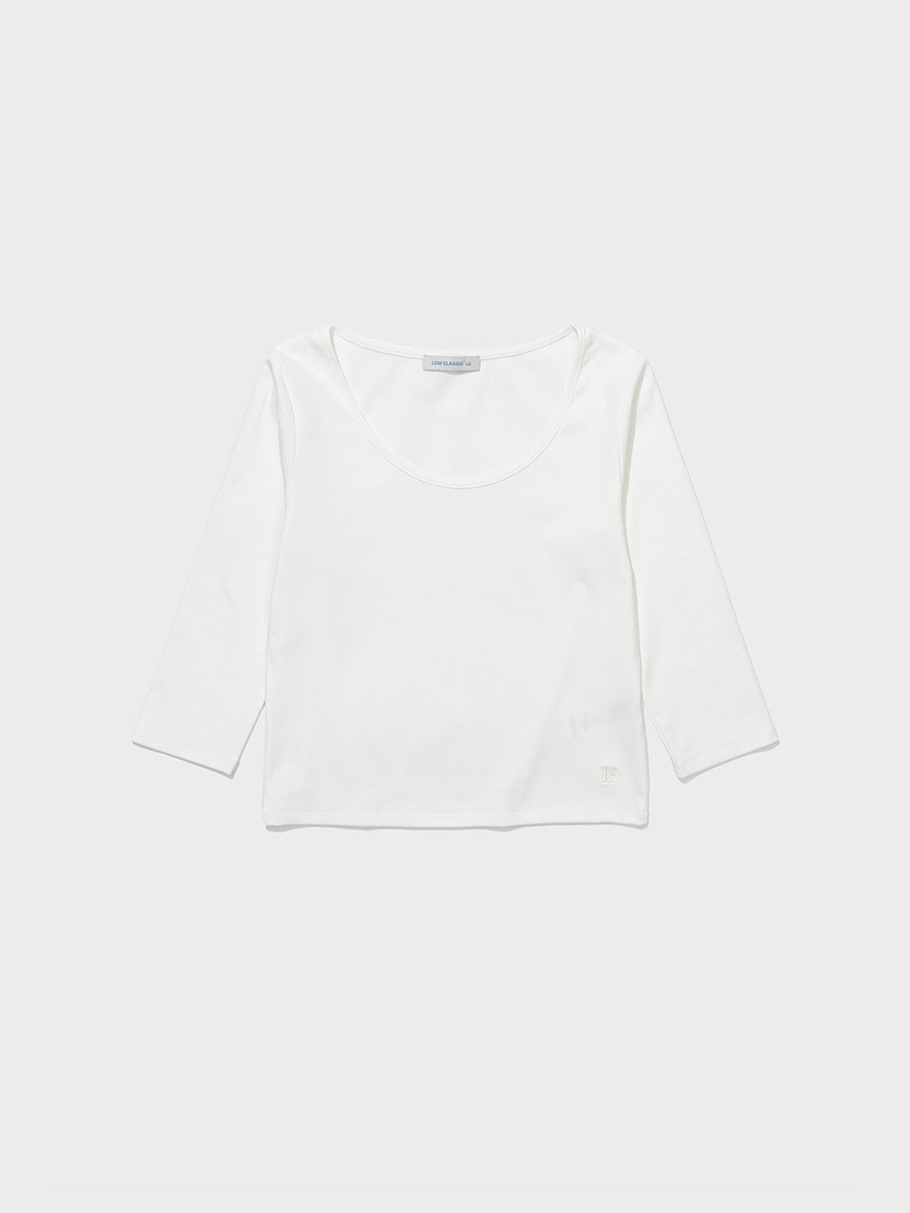 [Low Classic] Lc Silket 3/4 Baby Tee_Ivory