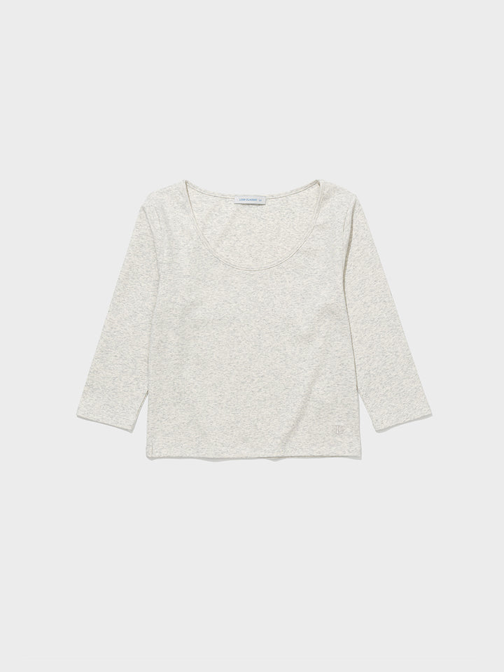 Low Classic Lc Silket 3/4 Baby Tee Oatmeal