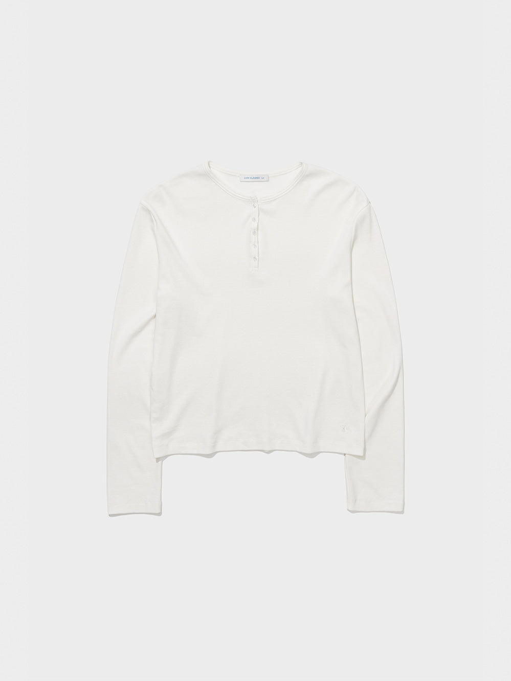 Low Classic Relaxed Henley Tee Ivory