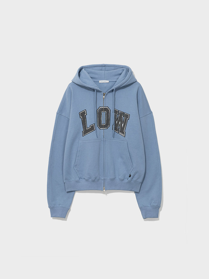 Low Classic Low Soft Sweat Zip-Up Hoodie Baby Blue