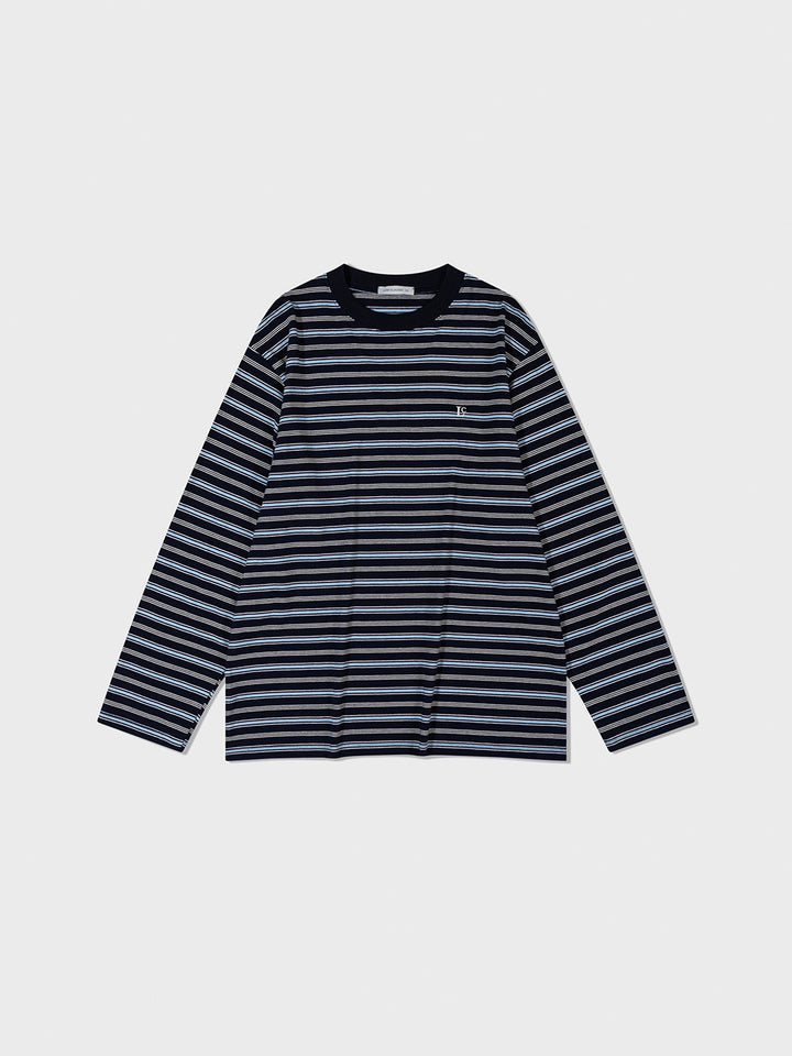 Low Classic Long Sleeve Striped T-Shirt Navy