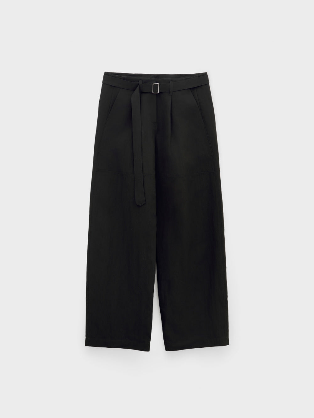Low Classic Wide-Fit Belted Pants Black