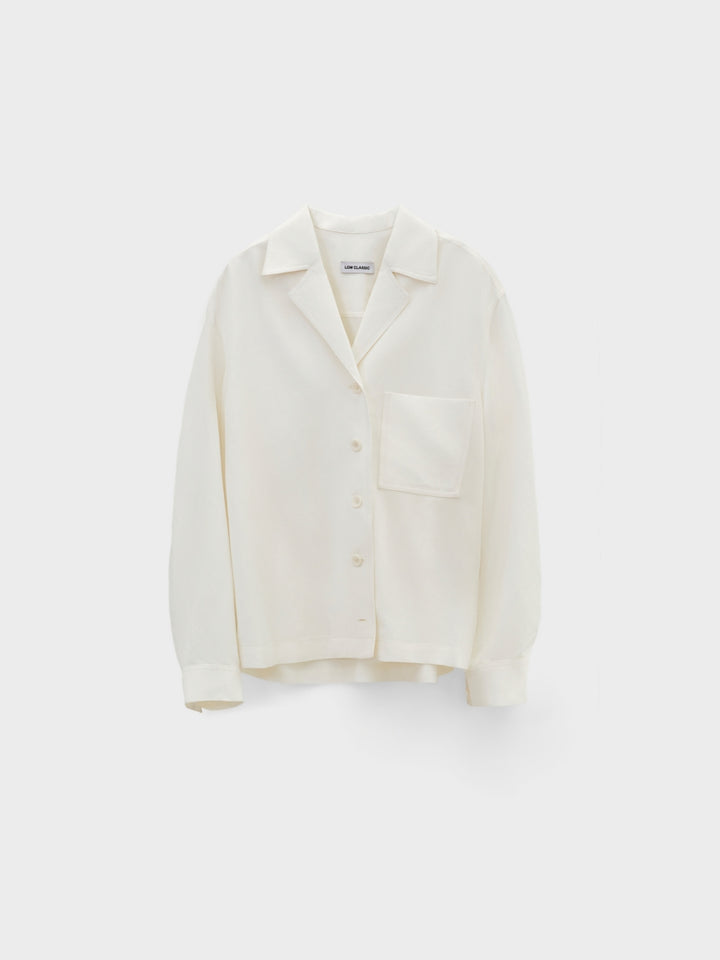 Low Classic Open Collar 2-Way Shirt Ivory