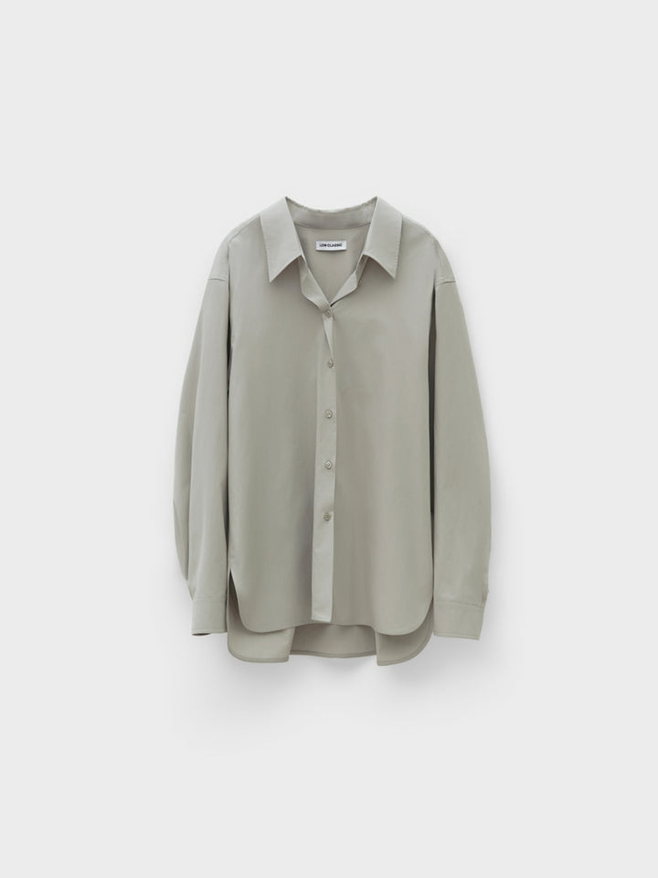Low Classic Effortless Oversize Turn-Up Shirt Light Khaki
