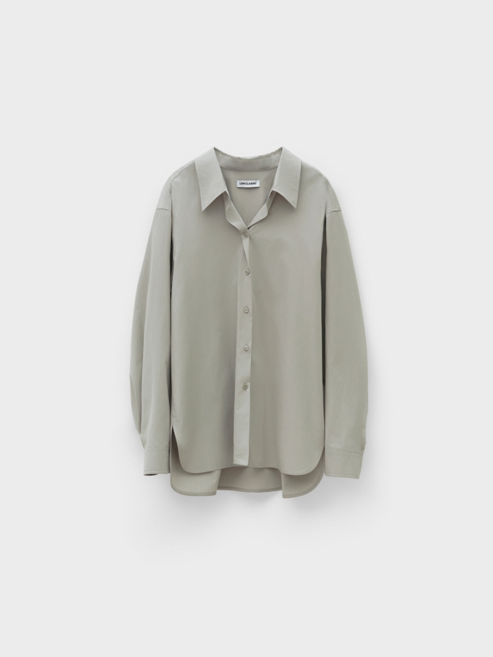 Low Classic Effortless Oversize Turn-Up Shirt Light Khaki