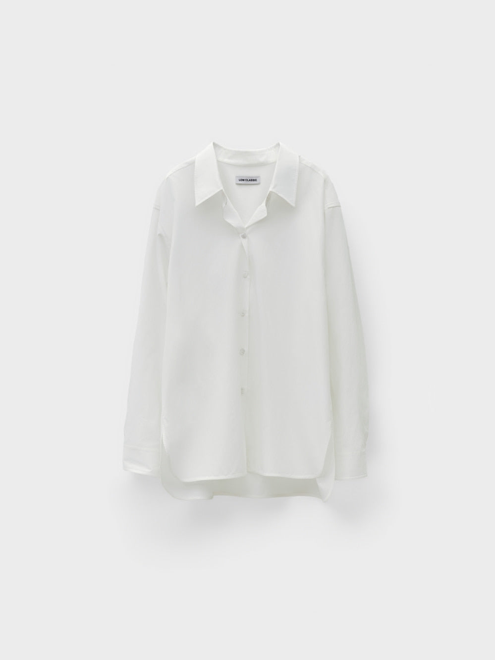 Low Classic Effortless Oversize Turn-Up Shirt White